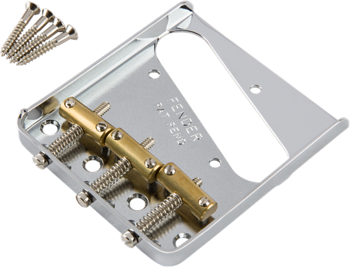 [0990806100] Fender 3-Saddle American Vintage Telecaster® Bridge Assembly with Brass Saddles (Chrome)