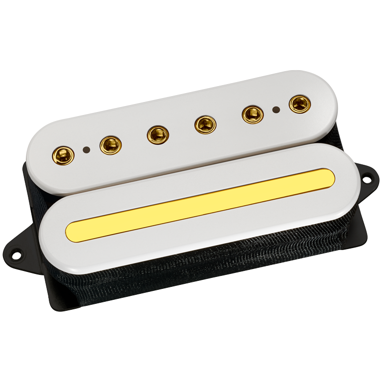 DiMarzio Crunch Lab Humbucker, White, Gold Pole Pieces