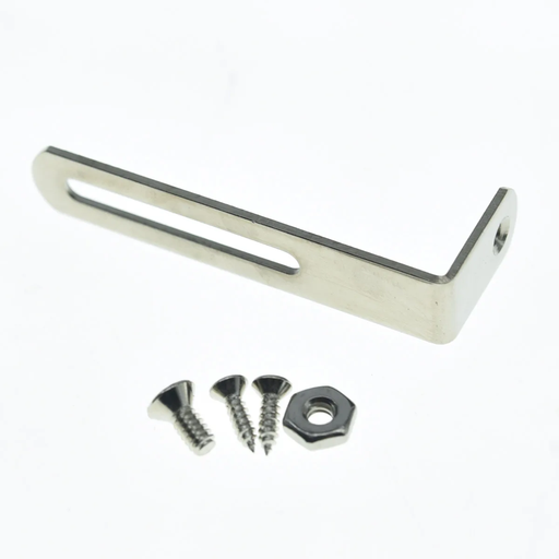 [K1847] Kaish Premium Stainless Steel Guitar Pickguard Bracket with Pickguard Mounting Screws Bolt and Nut for USA Les Paul, Nickel