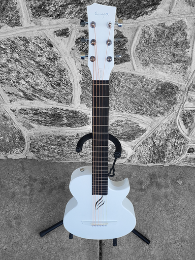 [U-NOVAGO] Enya Nova Go White Carbon Fiber Acoustic Travel Guitar w/ Gig Bag