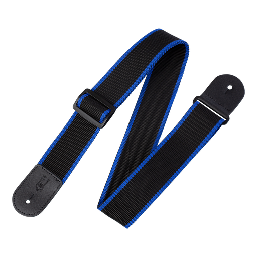 [M8POLY-BKB] Levy's M8 Poly Guitar Strap, Black & Blue