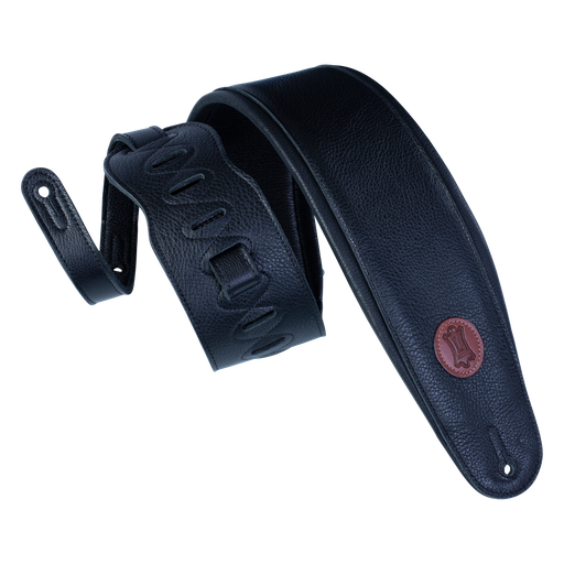 [MSS2-4-BLK] Levy's MSS2-4 Signature Legacy Padded Leather Guitar Strap, Black & Walnut