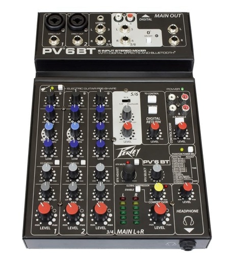 [03612590] Peavey PV® 6 BT Mixer