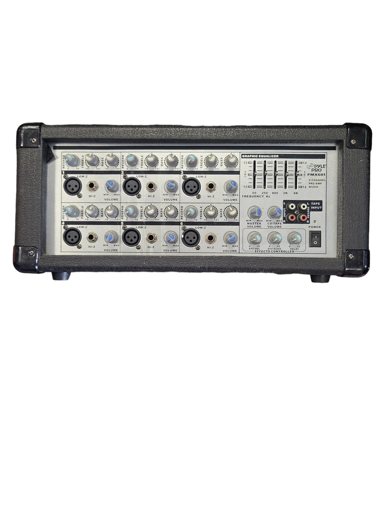 Pyle PMX601 6-Channel Powered PA Mixer