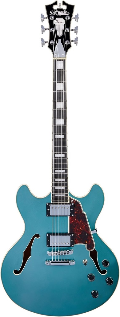 D'Angelico Premier DC Semi-hollow Electric Guitar, Ocean Turquoise