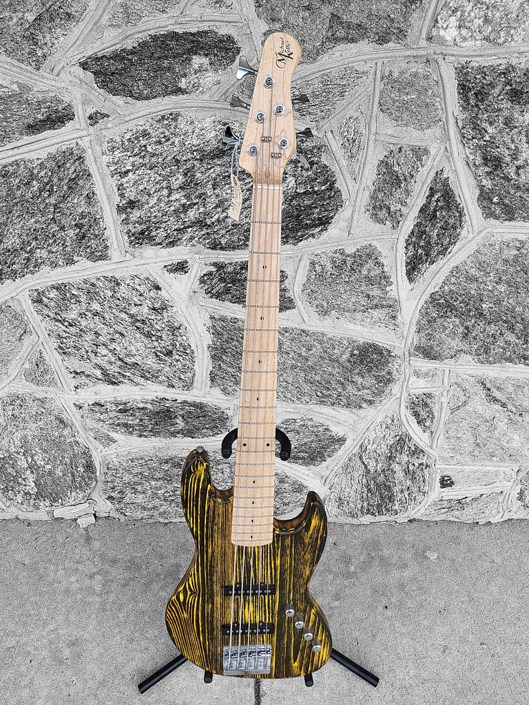 ベース Michael Kelly Guitars / Element 50P Michael Kelly Element 5OP 5 String Bass Guitar - Trans Yellow