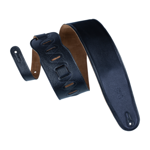 [M4GF-BLK] Levy's Heritage Crafted Series Leather Guitar Strap, Black