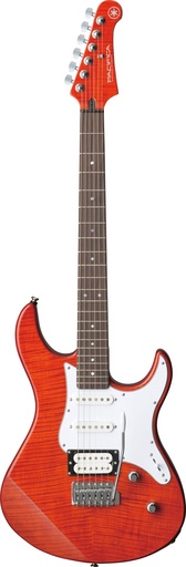 [PAC212VFM CB] Yamaha PAC212VFM Pacifica HSS Electric Guitar, Flame Maple Top, Carmel Brown