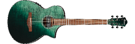 [AEWC32FMGSF] Ibanez AEWC32FM Acoustic Electric Guitar, Dark Green Sunset Fade High Gloss