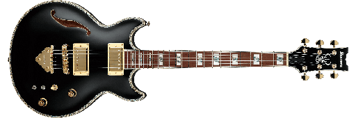 [AR520HBK] Ibanez Artist AR520H Semi-Hollow Electric Guitar, Black