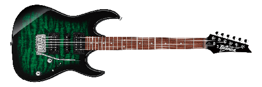 [GRX70QATEB] Ibanez Gio GRX70QA Electric Guitar, Transparent Emerald Burst