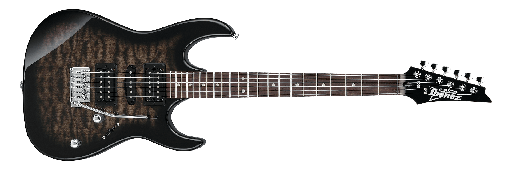 [GRX70QATKS] Ibanez Gio GRX70QA Electric Guitar, Transparent Black Sunburst