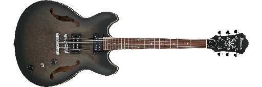 [AS53TKF] Ibanez Artcore AS53 Semi-Hollow Electric Guitar, Transparent Black Flat