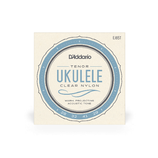 [EJ65T] D'Addario EJ65T Tenor Ukulele Strings, Clear Nylon