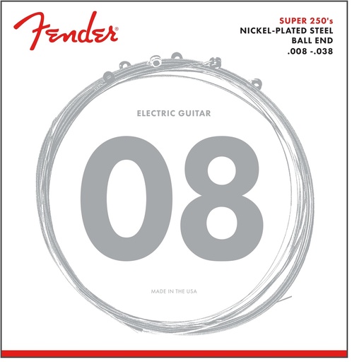 [0730250402] Fender Super 250's Electric Guitar Strings, 08-38 250XL