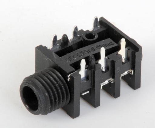 [J-508] Fender 1/4" Stereo Jack, PC Mount, 6 Pins, 0053450000