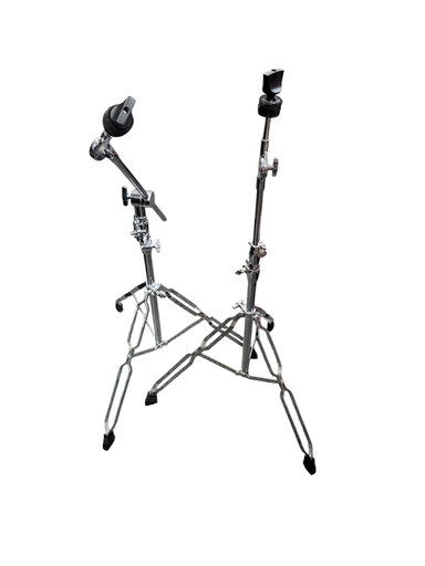 [U-CymbalStands-0415] Pair of Cymbal Stands (one boom, one straight)