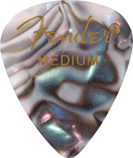 [1980351857] Fender Premium Celluloid 351 Shape Picks, Medium, Abalone, 12-Pack