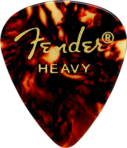 [1980351900] Fender Classic Celluloid, Tortoise Shell, 351 Shape, Heavy, 12 Pack