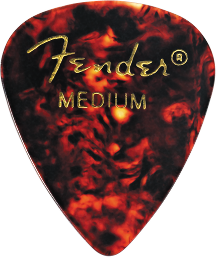 [1980351800] Fender Classic Celluloid, Tortoise Shell, 351 Shape, Medium, 12 Pack