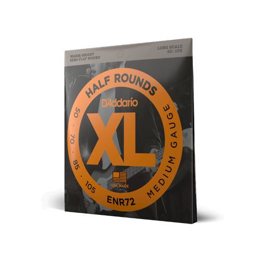 [ENR72] D'Addario 50-105 Medium, Long Scale, XL Half Rounds Bass Strings