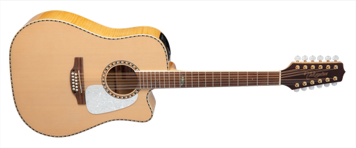 [GD74CE12UNAT] Takamine GD74CE-12U Dreadnaught 12-String Unison Tuned Acoustic Electric Guitar, Natural