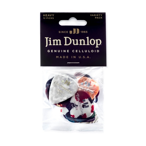 [PVP107] Dunlop Celluloid Pick Variety Pack, Heavy