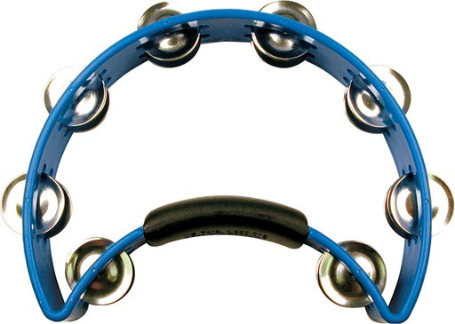 [RT1040] Rhythm Tech Tambourine, Blue with Nickel Jingles