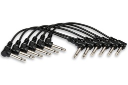 [CFS-606] Hosa CFS-606 Guitar Patch Cable Molded. 6" (6 Pack)