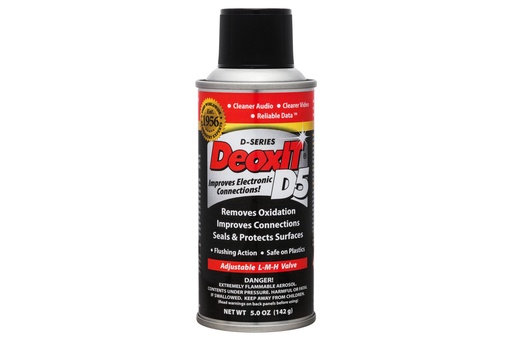 [D5S-6] Hosa D5S-6 CAIG DeoxIT Contact Cleaner, 5% Spray, 5oz