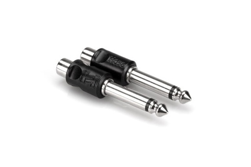 [GPR-101] Hosa GPR-101 Adaptor, Female RCA to Male 1/4" TS, 2 Pack