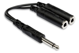 [YPP-111] Hosa YPP-111 Y Cable 1/4" TS to Dual 1/4" TSF