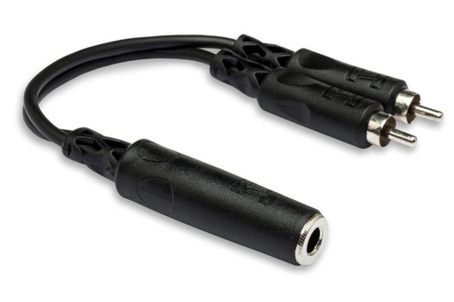 [YPR-131] Hosa YPR-131 Y Cable 1/4" TSF to Dual RCA