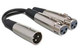 [YXF-119] Hosa YXF-119 Y Cable Dual XLR3F to XLR3M. 6"