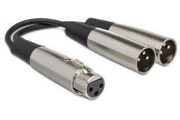 [YXM-121] Hosa YXM-121 Y Cable XLR3F to Dual XLR3M. 6"