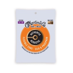 [MA130FX] Martin MA130FX Authentic Acoustic Flexible Core Silk and Phosphor Guitar Strings. 11-47