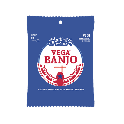 [V700] Martin V700 Vega Light (5 String) Banjo Strings. 9-20