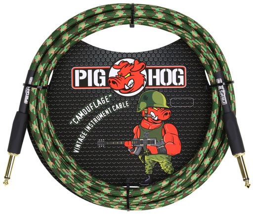 [PCH10CF] Pig Hog 10' Instrument Cable, Camouflage