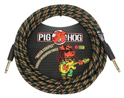 [PCH20RA] Pig Hog PCH20RA Instrument Cable. 20' Rasta Stripes